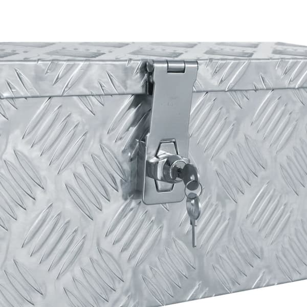 vidaXL aluminiumskasse 48,5 x 14 x 20 cm sølvfarvet -  Værktøjskasser