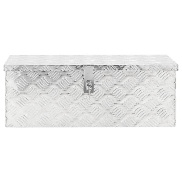 vidaXL Förvaringslåda silver 70x31x27 cm aluminium -  Verktygslådor
