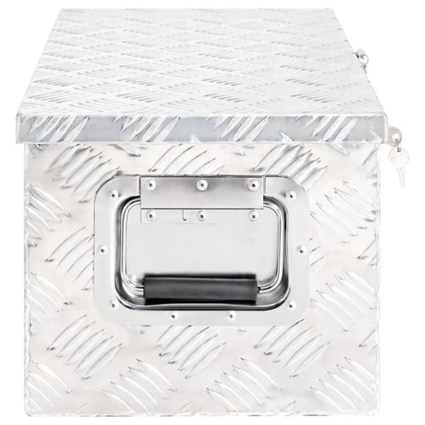 vidaXL Förvaringslåda silver 70x31x27 cm aluminium -  Verktygslådor