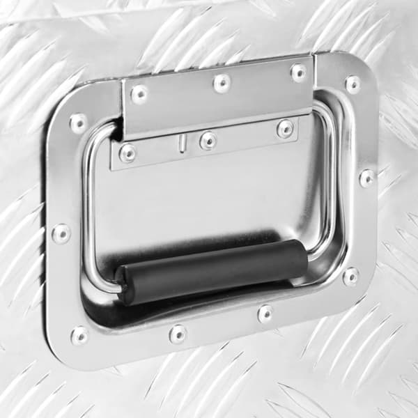vidaXL Förvaringslåda silver 70x31x27 cm aluminium -  Verktygslådor