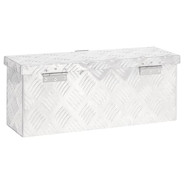vidaXL opbevaringskasse 50x15x20,5 cm aluminium sølvfarvet -  Værktøjskasser