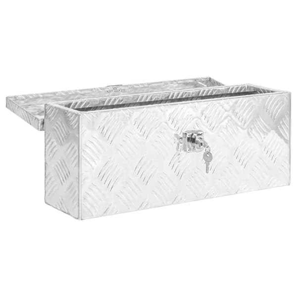 vidaXL opbevaringskasse 50x15x20,5 cm aluminium sølvfarvet -  Værktøjskasser