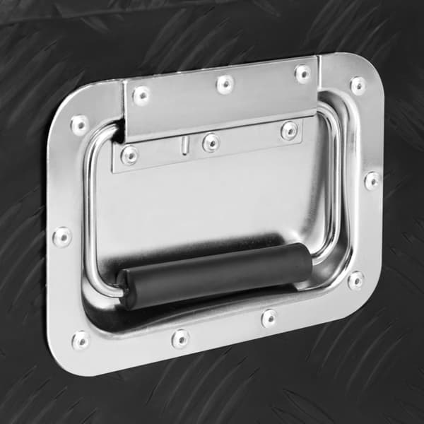 The Living Store Förvaringslåda svart 60x23,5x23 cm aluminium -  Verktygslådor