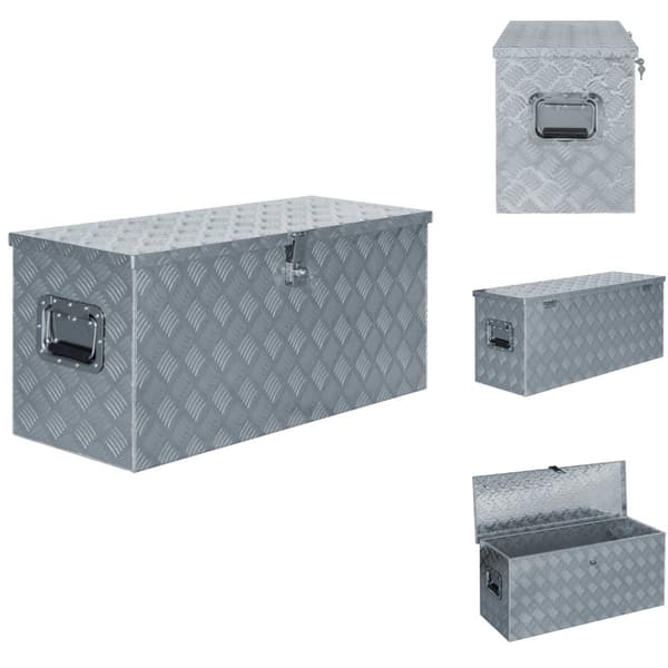 Værktøjskasser - Living aluminiumskasse 90,5 x 35 x 40 cm sølvfarvet