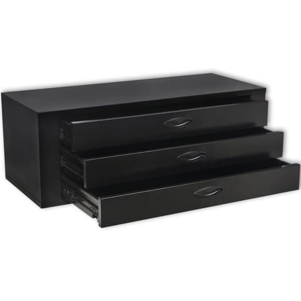 Verktygslåda i metall 3 lådor svart - - Home & Living