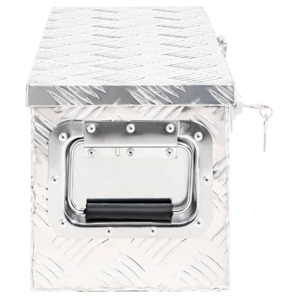 Opbevaringskasse 60x23,5x23 cm aluminium sølvfarvet - Opbevaringskasse - Opbevaringskasser - Home & Living
