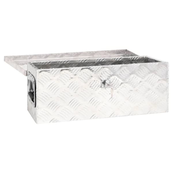 Opbevaringskasse 60x23,5x23 cm aluminium sølvfarvet - Opbevaringskasse - Opbevaringskasser - Home & Living