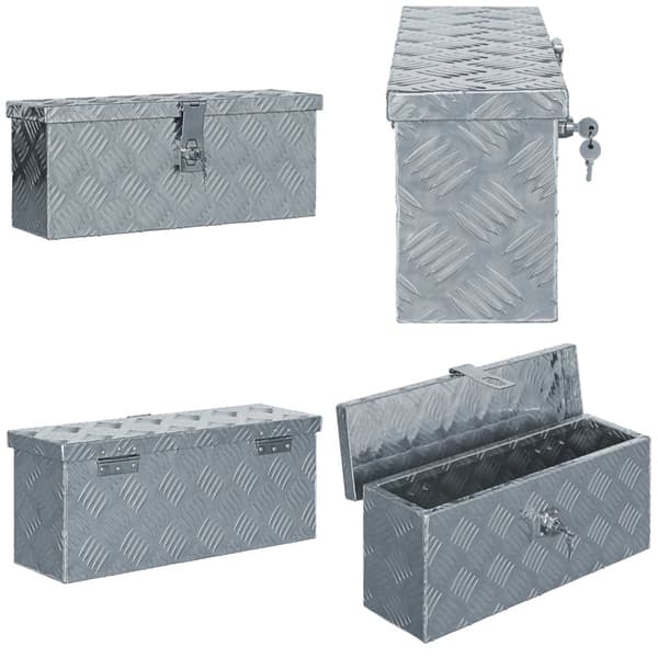 Aluminiumskasse 48,5 x 14 x 20 cm sølvfarvet - Værktøjskasse - Værktøjskasser - Home & Living