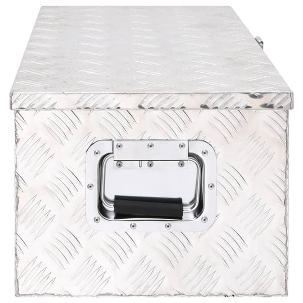 Opbevaringskasse 80x39x30 cm aluminium sølvfarvet - Opbevaringskasse - Opbevaringskasser - Home & Living