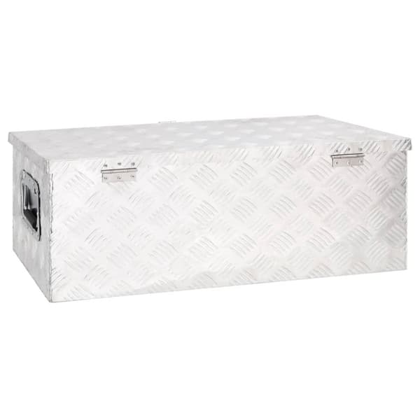 Opbevaringskasse 80x39x30 cm aluminium sølvfarvet - Opbevaringskasse - Opbevaringskasser - Home & Living