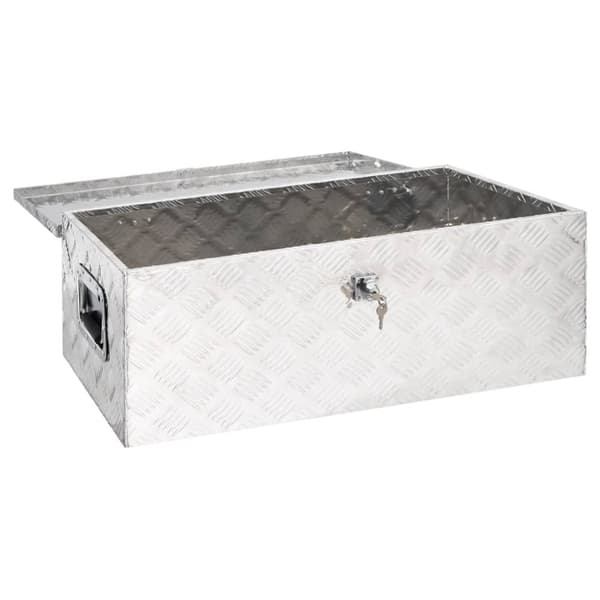 Opbevaringskasse 80x39x30 cm aluminium sølvfarvet - Opbevaringskasse - Opbevaringskasser - Home & Living