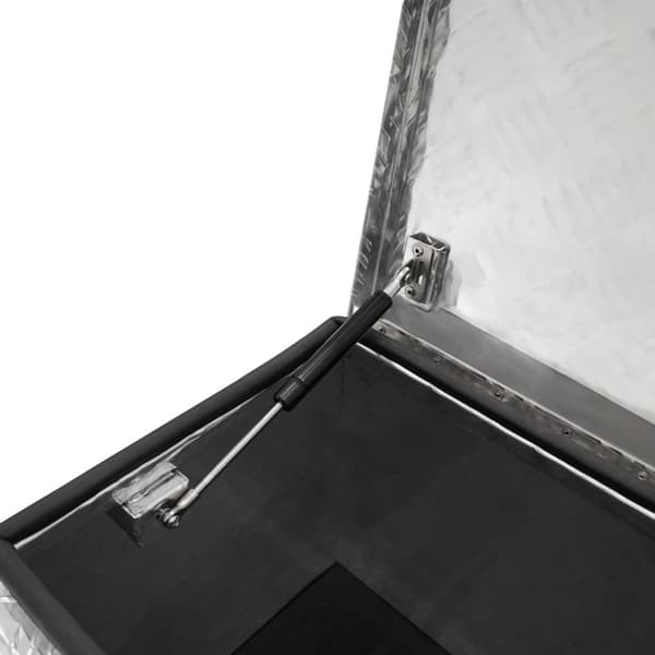 Lockable Aluminum Tool Box 2 Keys Trailer Truck Van Storage Cabinet Sturdy Sealing Strip Waterproof 2 Gas Springs Carry Bag 35L Small – 102L Large