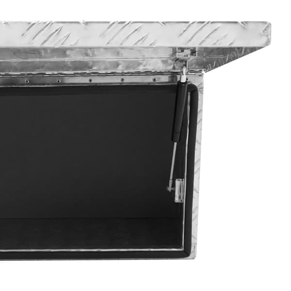 Lockable Aluminum Tool Box 2 Keys Trailer Truck Van Storage Cabinet Sturdy Sealing Strip Waterproof 2 Gas Springs Carry Bag 35L Small – 102L Large