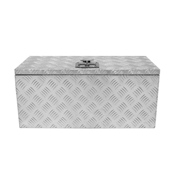 Lockable Aluminum Tool Box 2 Keys Trailer Truck Van Storage Cabinet Sturdy Sealing Strip Waterproof 2 Gas Springs Carry Bag 35L Small – 102L Large