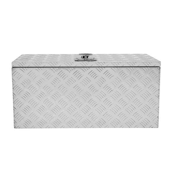 Lockable Aluminum Tool Box 2 Keys Trailer Truck Van Storage Cabinet Sturdy Sealing Strip Waterproof 2 Gas Springs Carry Bag 35L Small – 102L Large
