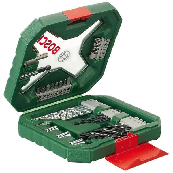 Bosch blandat set för borrning och skruvdragning - X-Line Classic låda med borr och skruvmejsel, 34 delar