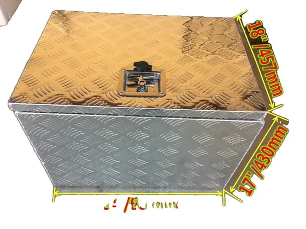 Alumiininen alustan työkalulaatikko, kestävä rakenne, T-lukko turvallisuus,736mm x 420mm x 460mm