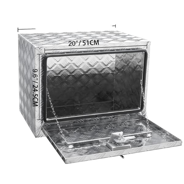 Lastkasse til lastbil, kraftig aluminium, sikker låsemekanisme,24x17x18 tommer 24x14x16inch