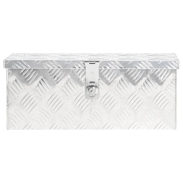 Förvaringslåda silver 50x15x20,5 cm aluminium