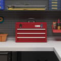 Miniatyrbillede 6 af 10: Rootz Værktøjskasse - Værktøjskasse i stål - Bærbar værktøjsholder - 3 skuffer - Øverste opbevaringsrum - Sikker lås - 51 cm x 22 cm x 32 cm