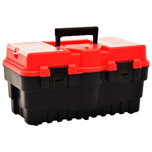 Verktygslåda plast 462x256x242 mm röd