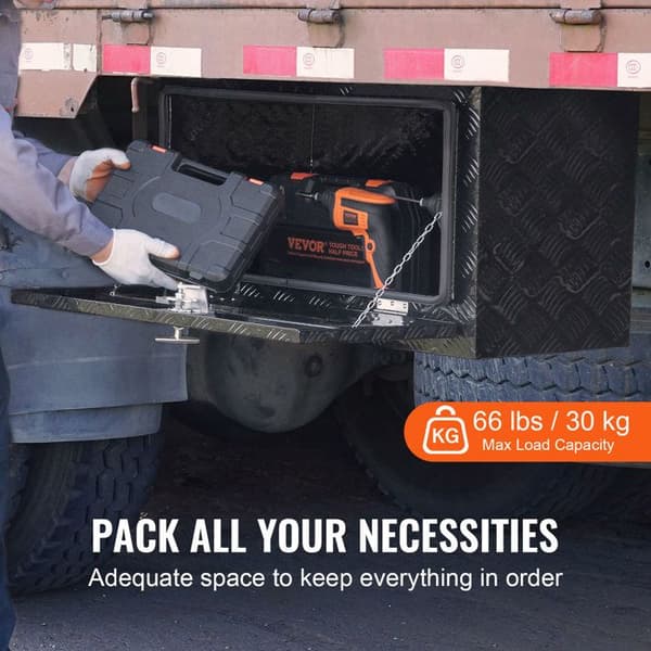 Lastbilsverktygslåda 76x35,5x40,5 cm-VEVOR-Aluminium förvaringslåda-för pick-up släpvagn