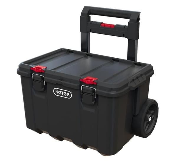 Verktygslådor - Keter - Stack'N'Roll - Set om 3 - 150L - Harts - Svart/Röd