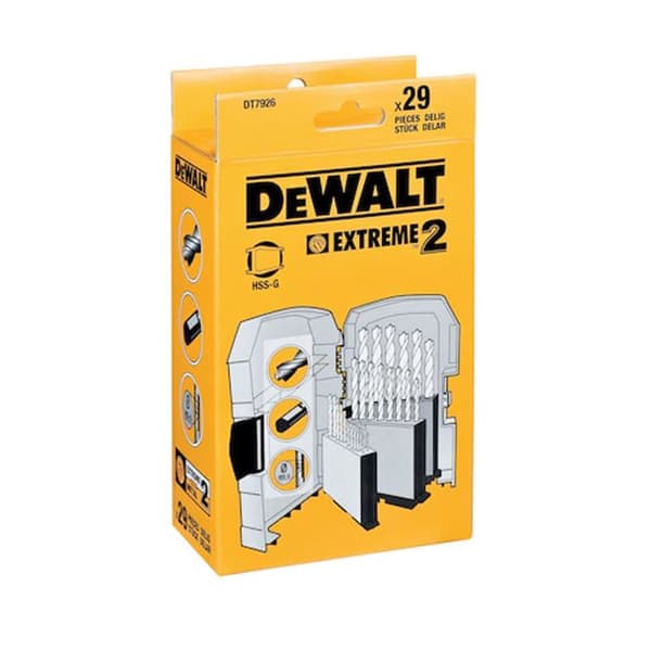 Box med 29 EXTREME DEWALT metallborr - DT7926