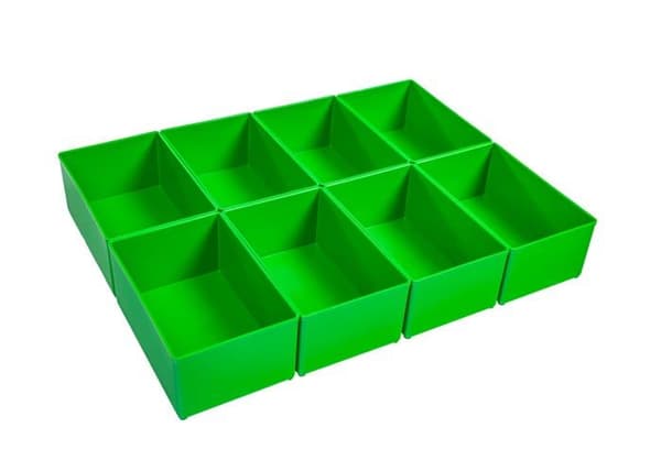 Förvaringslåda - verktygsförvaringsfack (tom) L-boxx - 6000001713 - i-BOXX/ Zubehör Insatslåda D3 grün 8 Stück