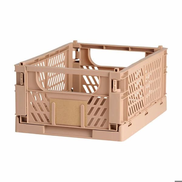 Förvaringslåda - BigBuy Home - Stapelbar - Sand - Plast - 1 fack