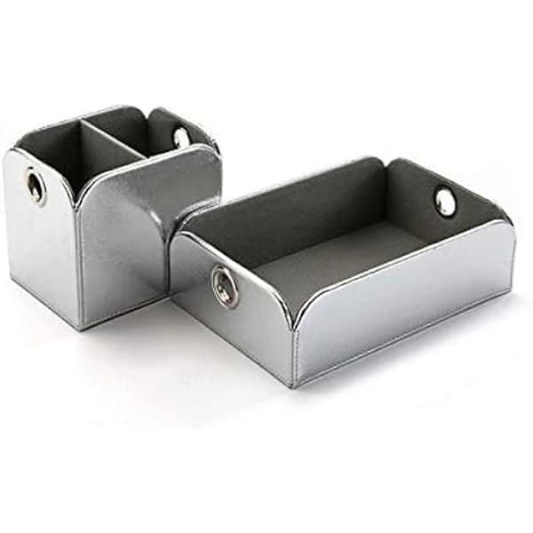 Fickbricka - ROMA - Silver - Läderimitation - 20,5 x 13,5 x 6 cm - Mjuk