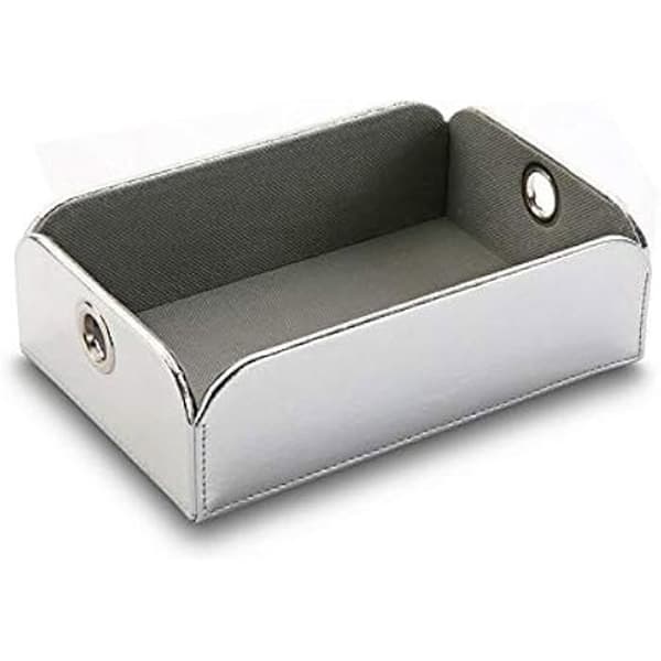 Fickbricka - ROMA - Silver - Läderimitation - 20,5 x 13,5 x 6 cm - Mjuk