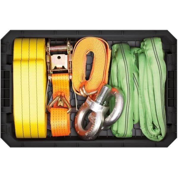 Crate Toolbox Modulkiste X-Block Ladefähigkeit upp till 50 KG Stapelbar plast Svart 544 x 362 x 200 MM