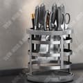 Miniatyrbild 3 av 4: TD® Gränsöverskridande roterande knivställ nytt hushållsförtjockat knivförvaringsställ ätpinnar fat köksdräneringsbordsställ