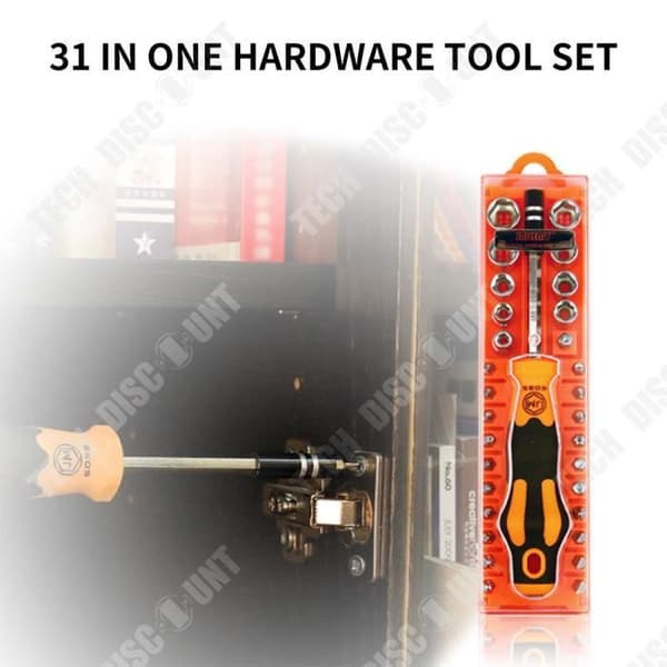 TD® Komplett reparation verktygslåda ärmar skruvmejsel kit väska DIY set bits professionell stål liten orange