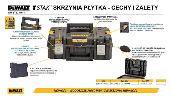 DeWALT DWST83344-1 TSTAK I 2.0 Kuffert med langt håndtag