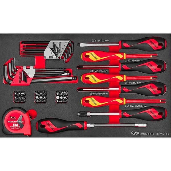 Bärbar verktygssats - Teng Tools - SCE2 - Väska TC-SC - Tricolor EVA-skum - 20 fack