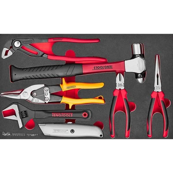 Bärbar verktygssats - Teng Tools - SCE2 - Väska TC-SC - Tricolor EVA-skum - 20 fack