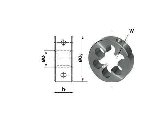 FANAR TOMME-MATRIK G 1/2" CYLINDRISK RØRGEVIND HSS 800, DIN-EN 24231