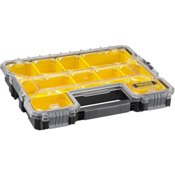 STANLEY FATMAX Organizer 64mm Djup 1-97-519 - 10 avtagbara fack - Okrossbart polykarbonatlock