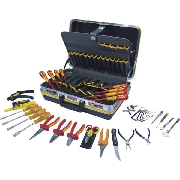 Verktygslåda - C.K. - T1642 - 30 delar - ABS-plast - Aluminium - Svart