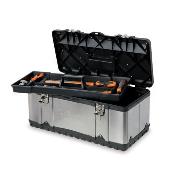 Verktygslåda - BETA - CP17L 021170502 - Rostfritt stål - Avtagbar platta - 575x245x265 mm