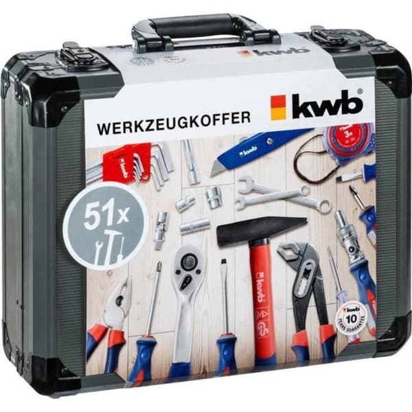 Utrustad verktygsväska - KWB - 370740 - 51 stycken - Aluminium - Blandat