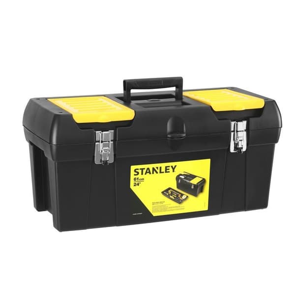 STANLEY Seriepro 60 cm Verktygslåda - Heavy Duty Metal Fästelement - 2 Organizers