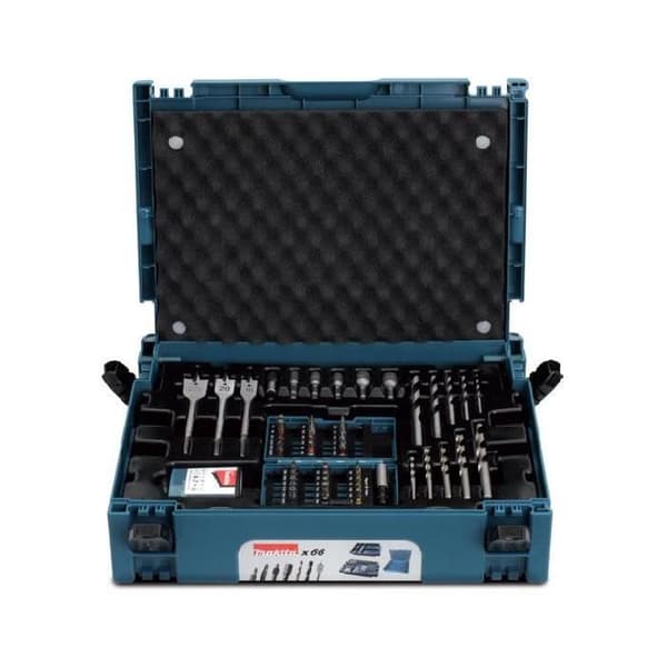 Kartong med 66 tillbehör - MAKITA - B-43044 - Blå - Mått: 39,5 x 29,5 x 11 cm
