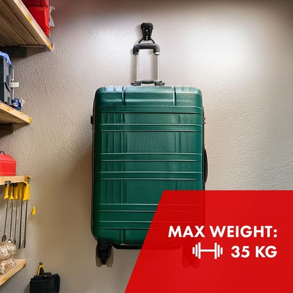 Stöd för garagevägg Maclean MC-440 för däck, trädgårdsverktyg, stegar, slangar, cyklar, stål, max belastning 35kg
