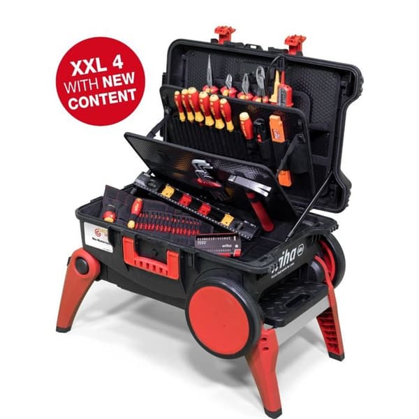 Verktygsväska - WIHA - 45734 - 82 stycken - Mått: 497 x 680 x 336 mm - För elektriker