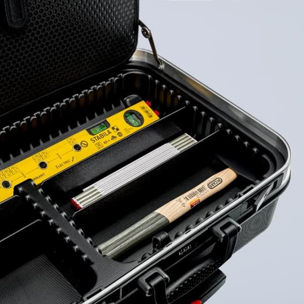 Verktygsvagn - KNIPEX - 00 21 06 - Utrustad för elektriker - 515x430x280 mm - Svart färg