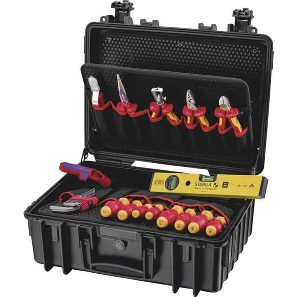 Verktygsväska - KNIPEX - 00 21 34 HL S2 - 24 delar - Stötsäker - 470x370x190 mm
