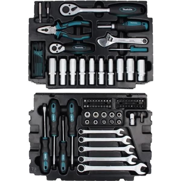 Makpac låda med 87 handverktyg - MAKITA E-11542